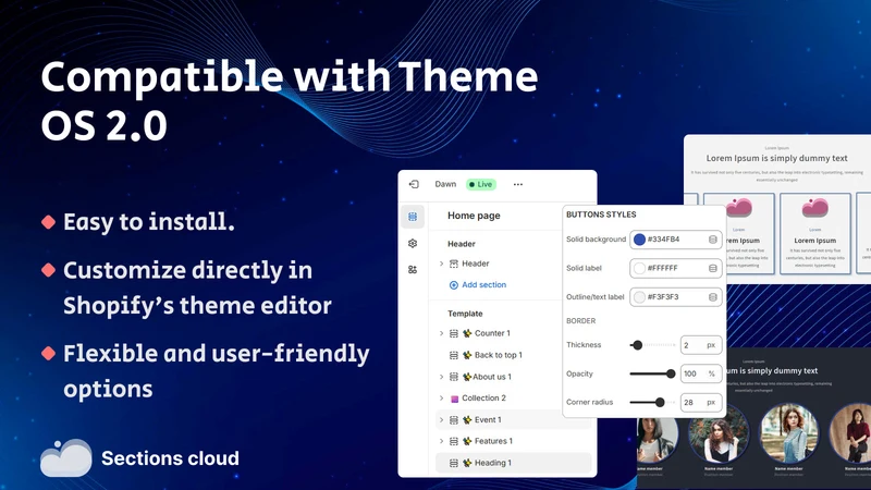 Section Cloud: Theme Sections