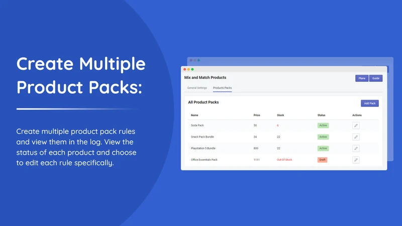 Packer: Mix and Match Products
