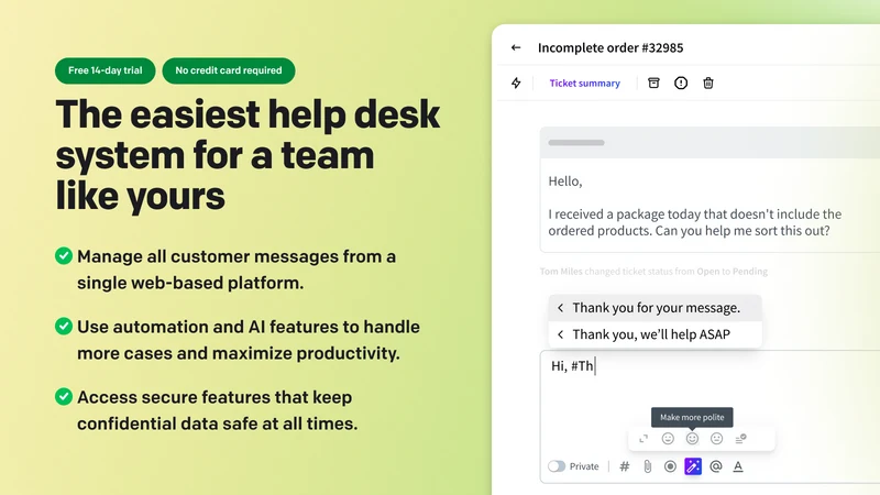 HelpDesk.com AI Ticketing