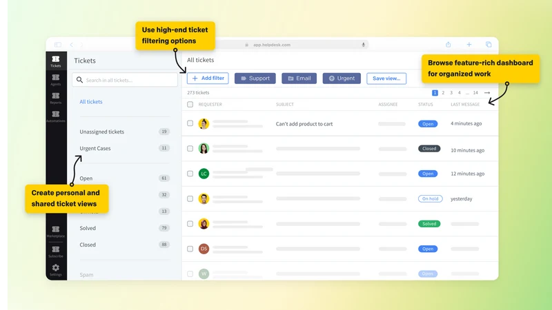 HelpDesk.com AI Ticketing