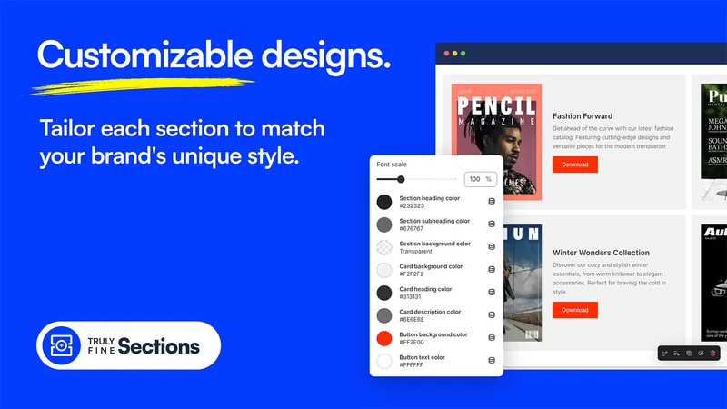 Truly Fine Theme Sections