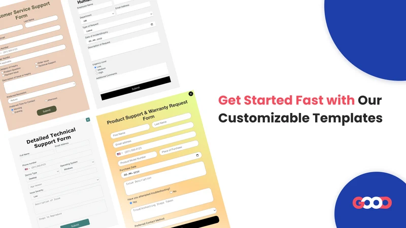 GA: Customer Support Forms +AI