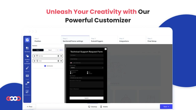 GA: Customer Support Forms +AI