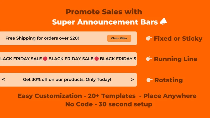 Super Announcement Bar Banners