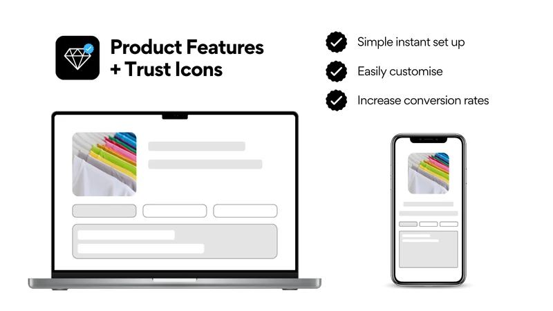 Product Features + Trust Icons