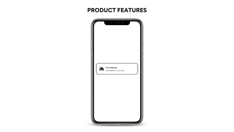 Product Features + Trust Icons