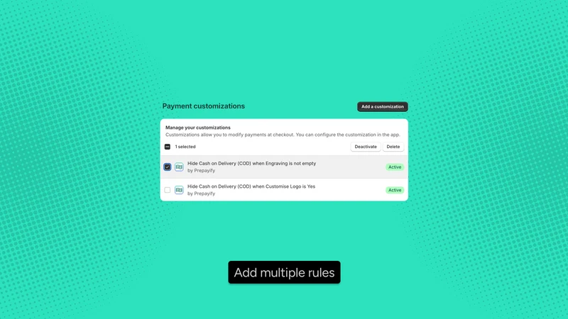 Prepayify Personalised Orders