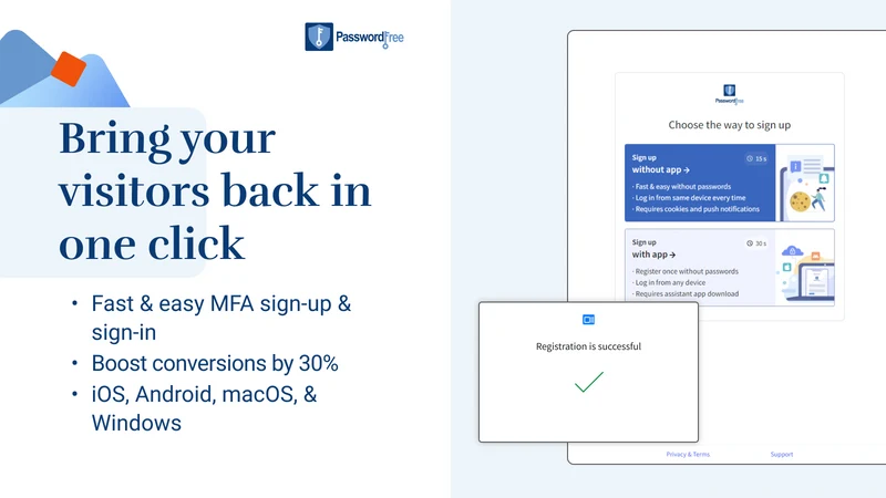 PasswordFree Authenticator App