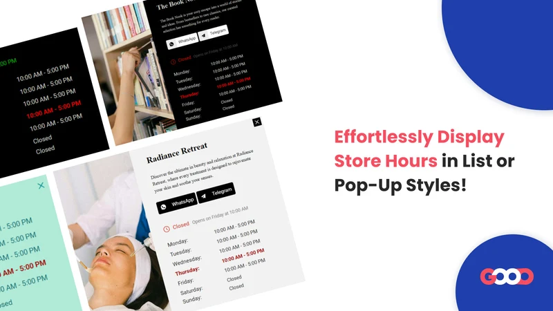 Store Hours: Opening Hours