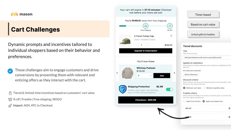 Mason: AI Smart Cart & Upsells