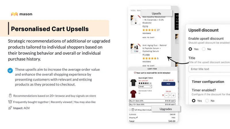 Mason: AI Smart Cart & Upsells