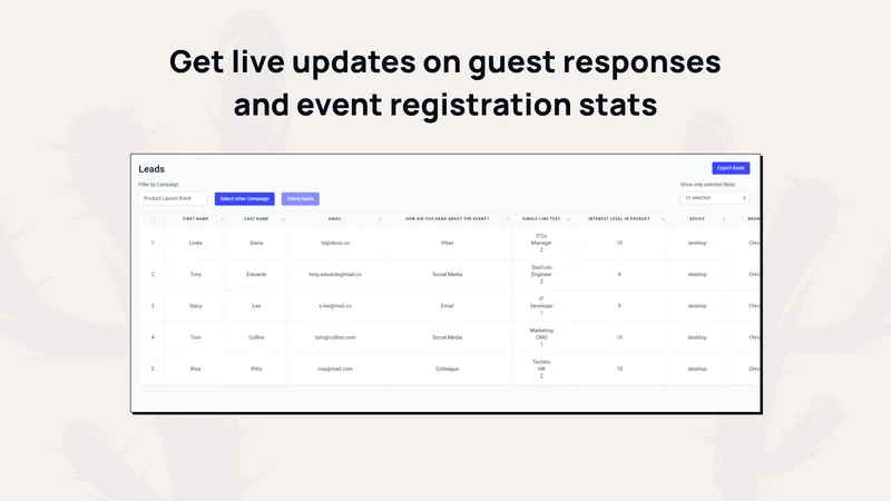 K:RSVP Forms+Registration Form
