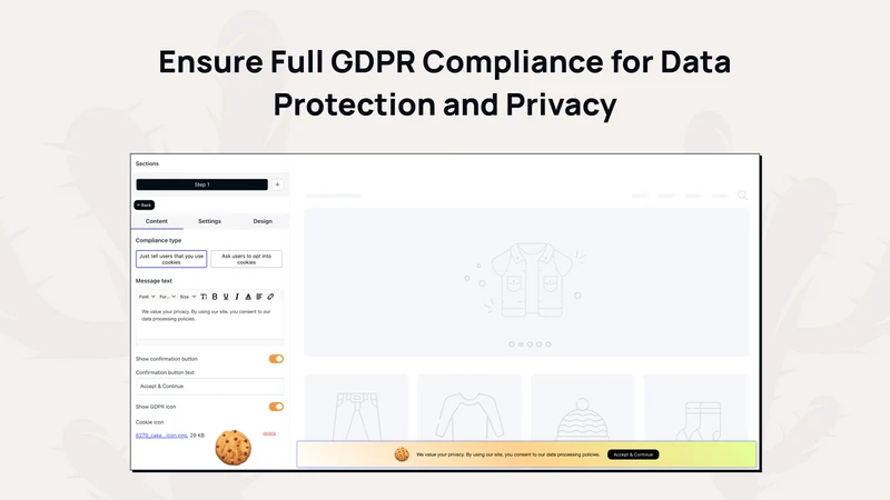 K: GDPR Cookie Consent Banner