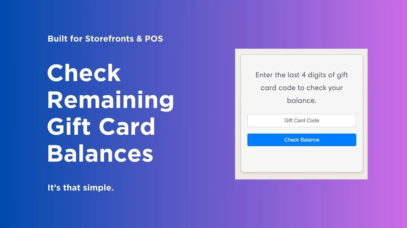 GCP ‑ Gift Card Balance