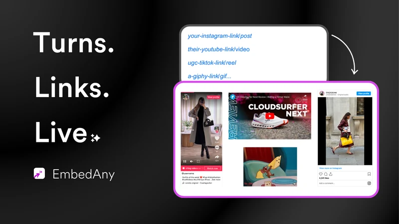 EmbedAny Social Media w/ Link