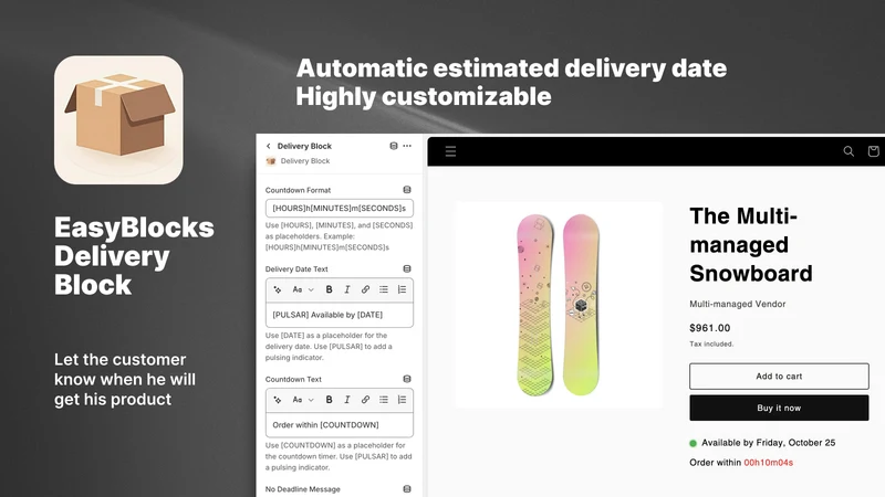 EasyBlocks: Delivery Block