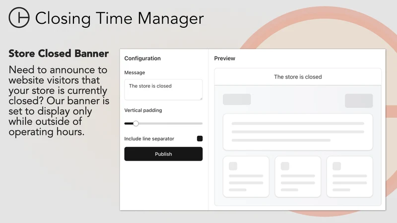 Closing Time Manager