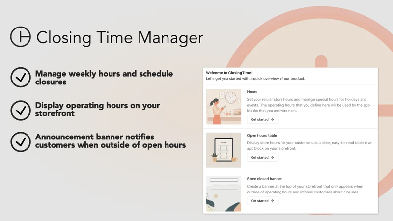 Closing Time Manager