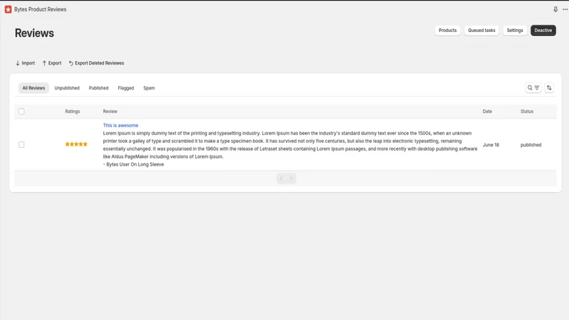 Product Reviews