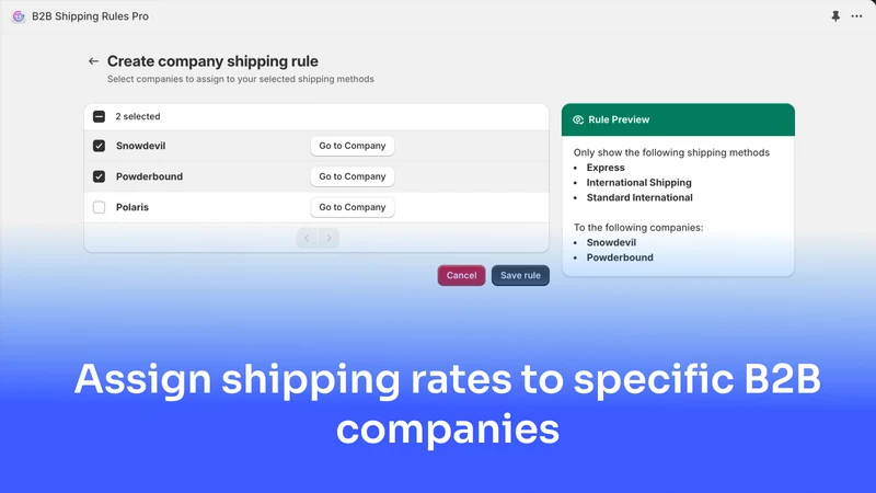 B2B Shipping Rules Pro