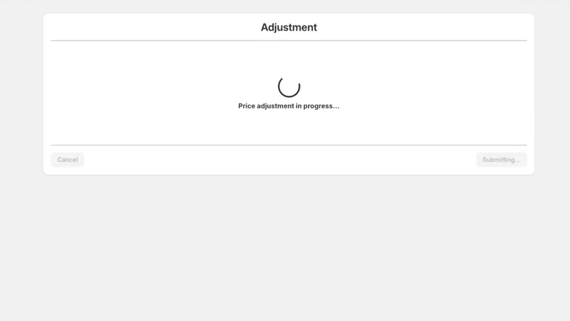 Adaptios Price Adjust
