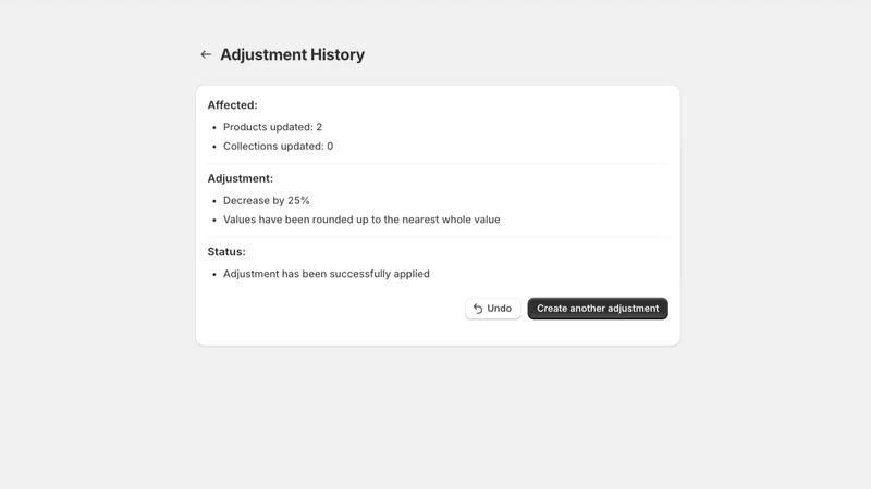 Adaptios Price Adjust