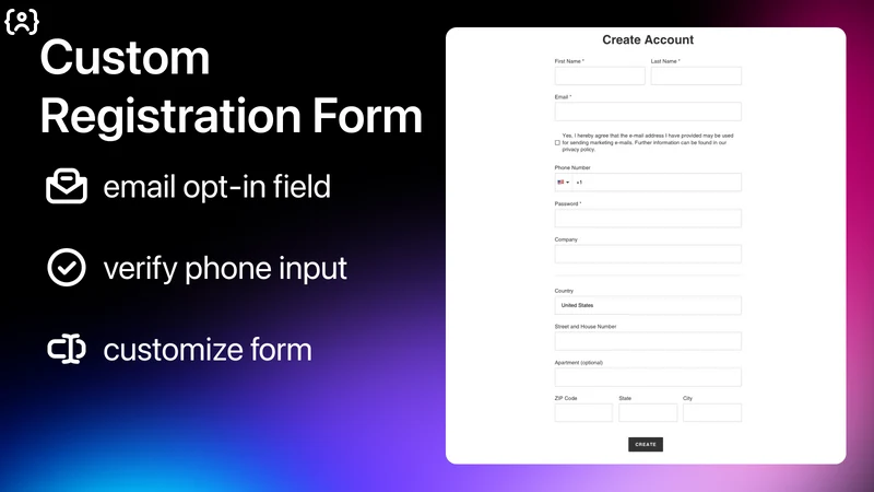 Pro Customer Registration Form