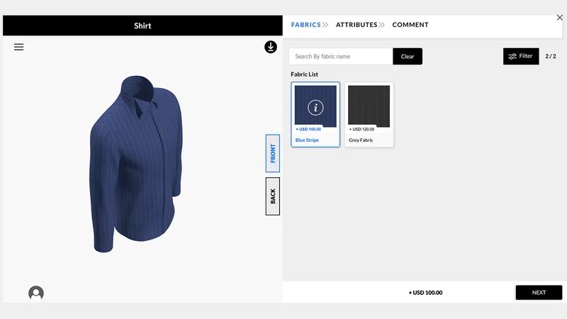 Mirrorsize‑3D Configurator