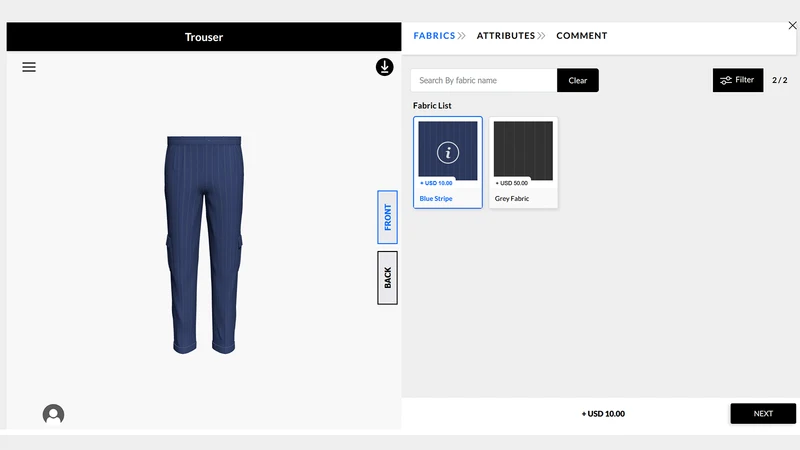 Mirrorsize‑3D Configurator