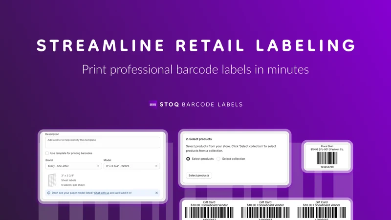 Retail Barcode Labels ‑ Stoq