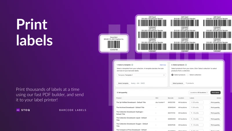 Retail Barcode Labels ‑ Stoq