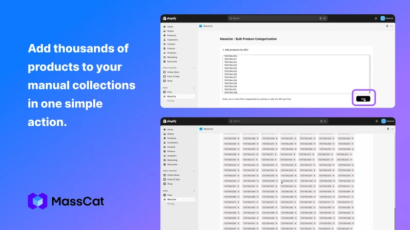 Collections Bulk Add ‑ MassCat