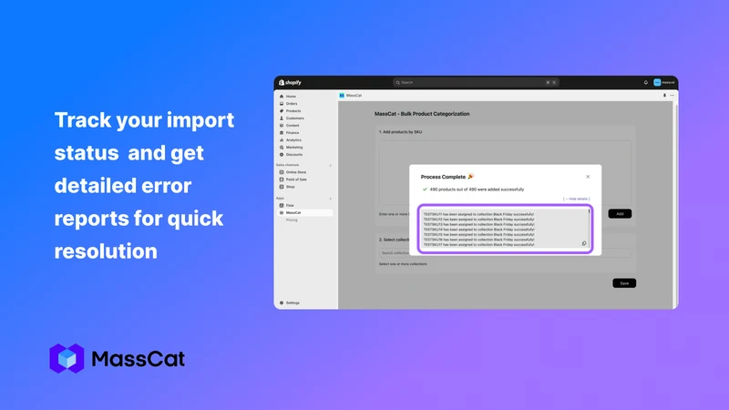 Collections Bulk Add ‑ MassCat