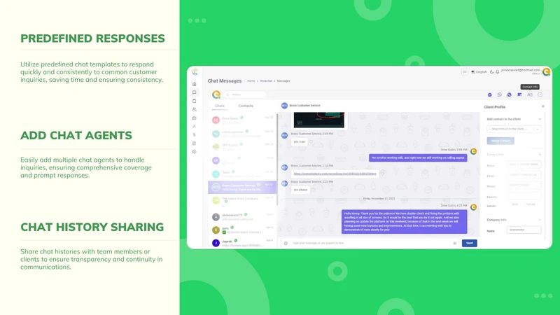 WACRM: WhatsApp CRM, LiveChat