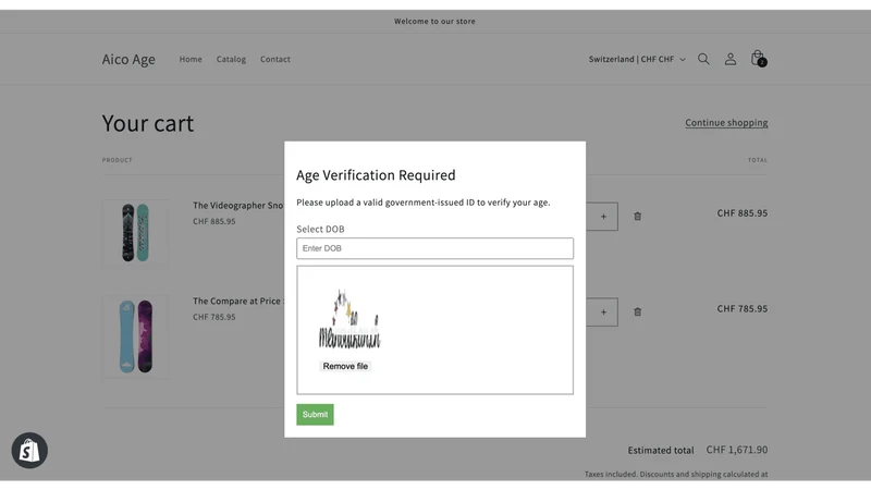 Aico Age Verification