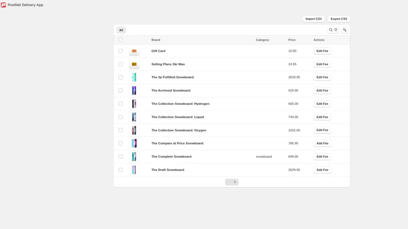 PostNet Delivery Options
