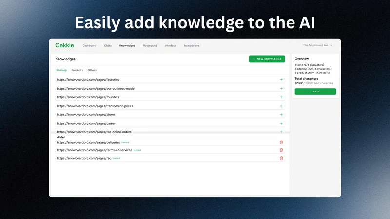 Oakkie: AI Customer Support
