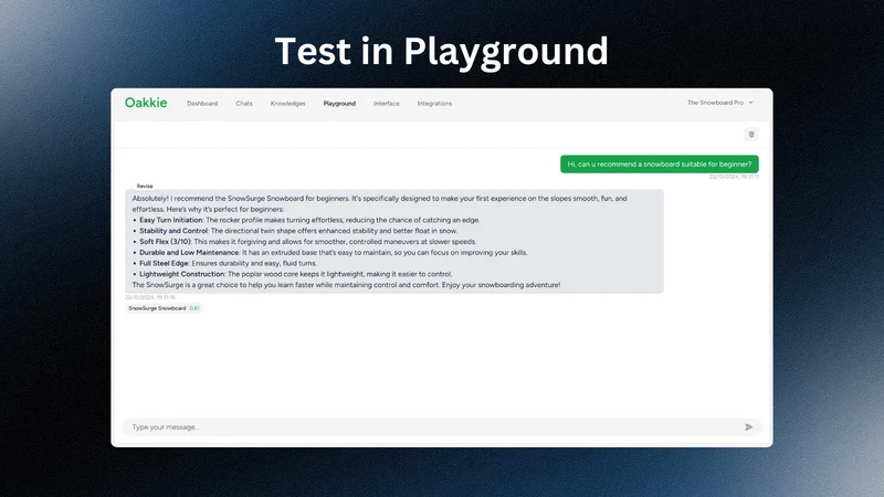 Oakkie: AI Customer Support