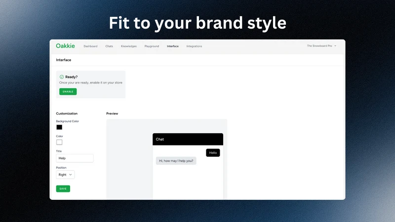 Oakkie: AI Customer Support