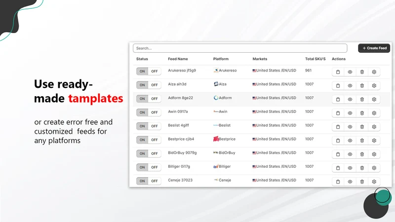∞ Product Feeds‑ Shopping Feed