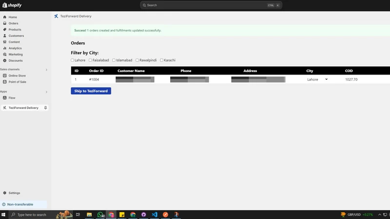 TeziForward Delivery Service