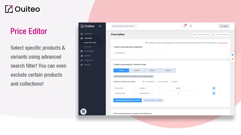 Ouiteo: Sales Discount Manager