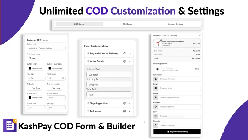 COD Form & Builder ‑ KashPay