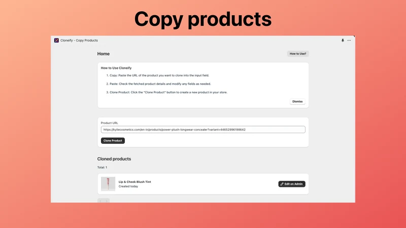 Kopy‑fy Import & Copy Products