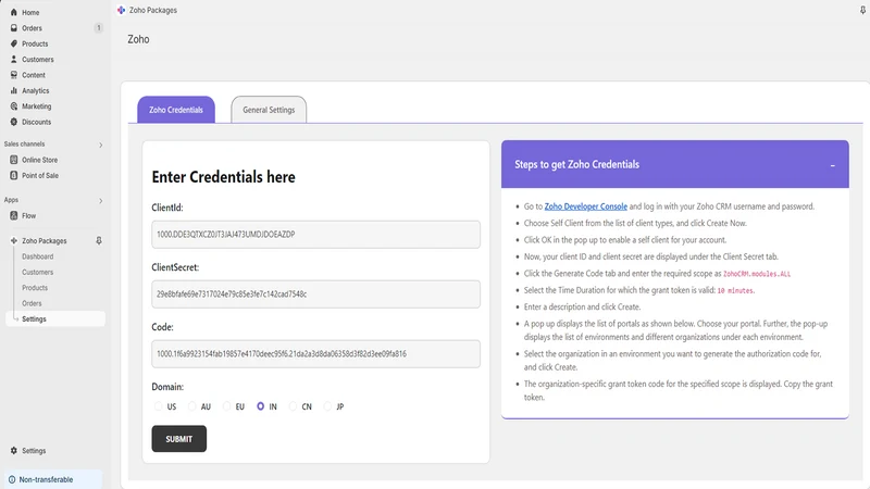 Zoho Packages