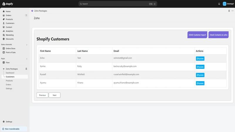 Zoho Packages