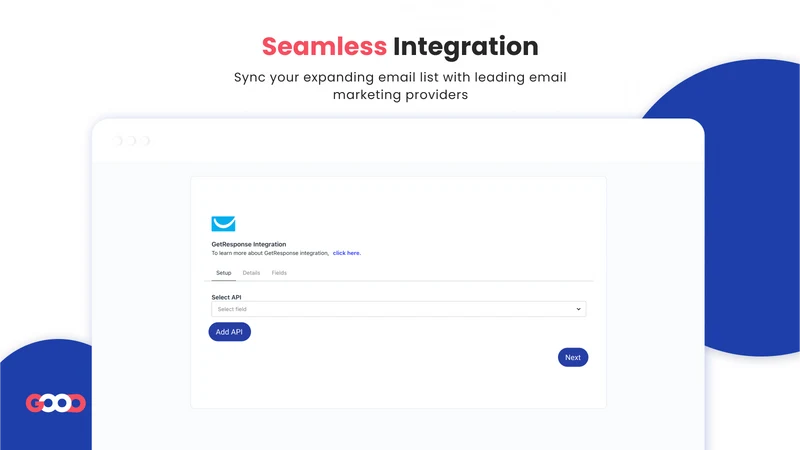Newsletter pop up+GetResponse