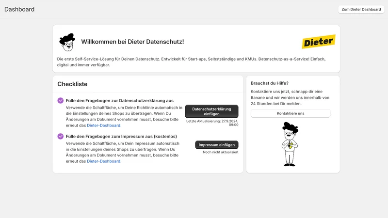 Dieter macht den Datenschutz