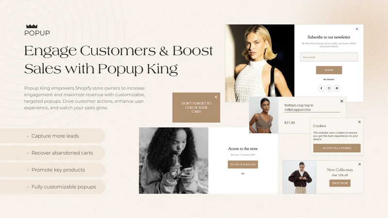 Popup King: Sell & Engage