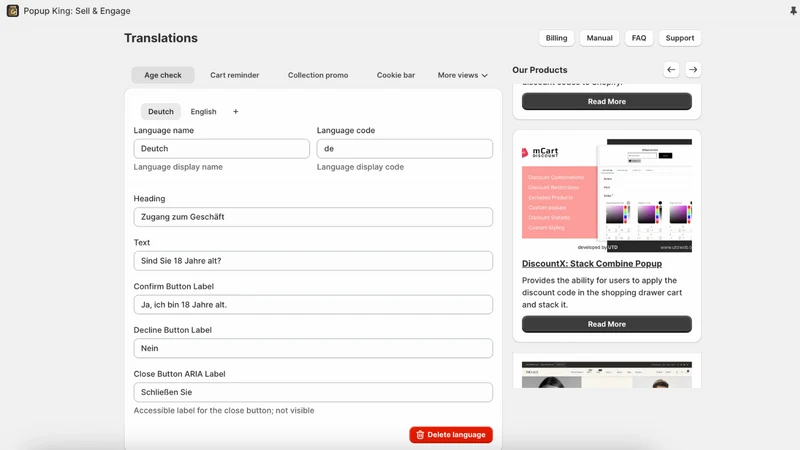 Popup King: Sell & Engage